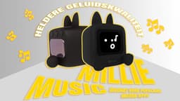 Wedjis Retro Mili-TV – Digitale Klok & Bluetooth Speaker – Smart display – Kunststof – Dimbaar scherm – Gadgets mannen – Zwart — thumbnail 3