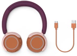 PHILIPS TAK4200MP 4200-serie On Ear draadloze opvouwbare hoofdtelefoon voor kinderen - 45 uur afspeeltijd, beperkt volume, Audio delen, laadkabel meegeleverd - Ambiant verlichting - Magenta Paars — thumbnail 8