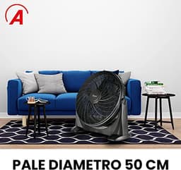Vloerventilator met 5 Vleugels en 3 Snelheden - Stil, Handmatig en Verstelbaar — thumbnail 5