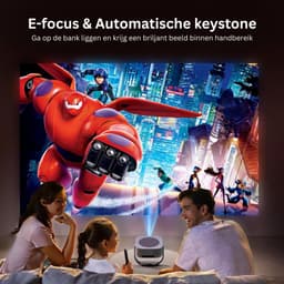 ApexArte® Mini Beamer - Film Projector met Bluetooth - Draagbare Beamer - 4K Kwaliteit - Wit — thumbnail 3