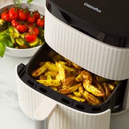 Greenpan Silhouette Air Fryer XL - 5L - enkele mand - tot 4 personen - PFAS-vrij - 12 programma's - Automatisch uitschakelen - Met timerfunctie - Cream — thumbnail 6