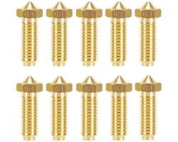 3D printer reserveonderdelen - 3D Printer Nozzles - 10-delige Messing Nozzles 0,4mm, Geschikt voor diverse 3D Printer modellen