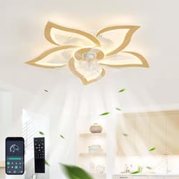 Moderne dimbare plafondventilator met verlichting en afstandsbediening — thumbnail 5