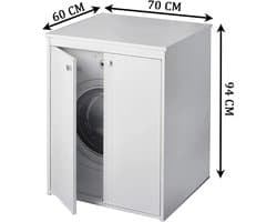 DailySupplies® Wasmachine Ombouw - Opbouwmeubel - Kast Wasdroger - Meubel - Wit