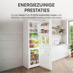 Heinner HC-HM262E++ Koel-vriescombinatie – 262 L – Elektronische Temperatuurregeling – LED-verlichting – Omkeerbare Deur – Wit – 5 Jaar Garantie — thumbnail 6