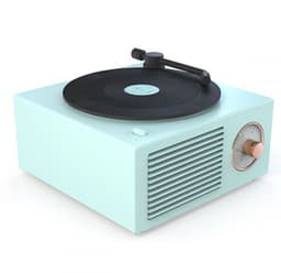 JeiibrZui Vintage Bluetooth-Luidspreker - Retro Cadeau Voor Meisjes - Krachtig Geluid 5W - 10Ur Gebruik - Blauw — thumbnail 1