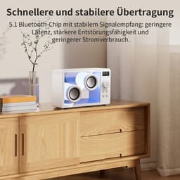 IBETTERTEC - Draagbare luidspreker Bluetooth-desktopluidspreker Bluetooth-luidspreker - Ondersteunt Bluetooth/TF-kaartinvoer - wekker - sfeerverlichting — thumbnail 3