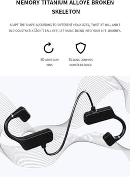 Lexium Bone Conduction Headphone - Sporthoofdtelefoon - Koptelefoon voor Sport - Open Ear Koptelefoon - Sport Koptelefoon — thumbnail 5
