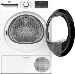 Beko B3T41230, Vrijstaand, Voorlader, Warmtepomp, Zwart, Wit, Draaiknop, Touch, Rechts — thumbnail 6