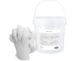 Navaris 3D gipsafdruk set XXL - Voor handen of voeten - Handgietset met mengemmer van 10 liter - Voor volwassenen, kinderen en baby's - pH-neutraal