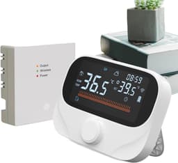 Slimme Thermostaat - App Bediening - Energie Besparen - Dubbele Stroomvoorziening - 300m Bereik - Wit — thumbnail 1