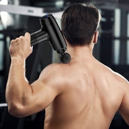 Massagepistool - Percussie massager - Spierherstel - 10 opzetstukken - 24 cm - Zwart — thumbnail 2