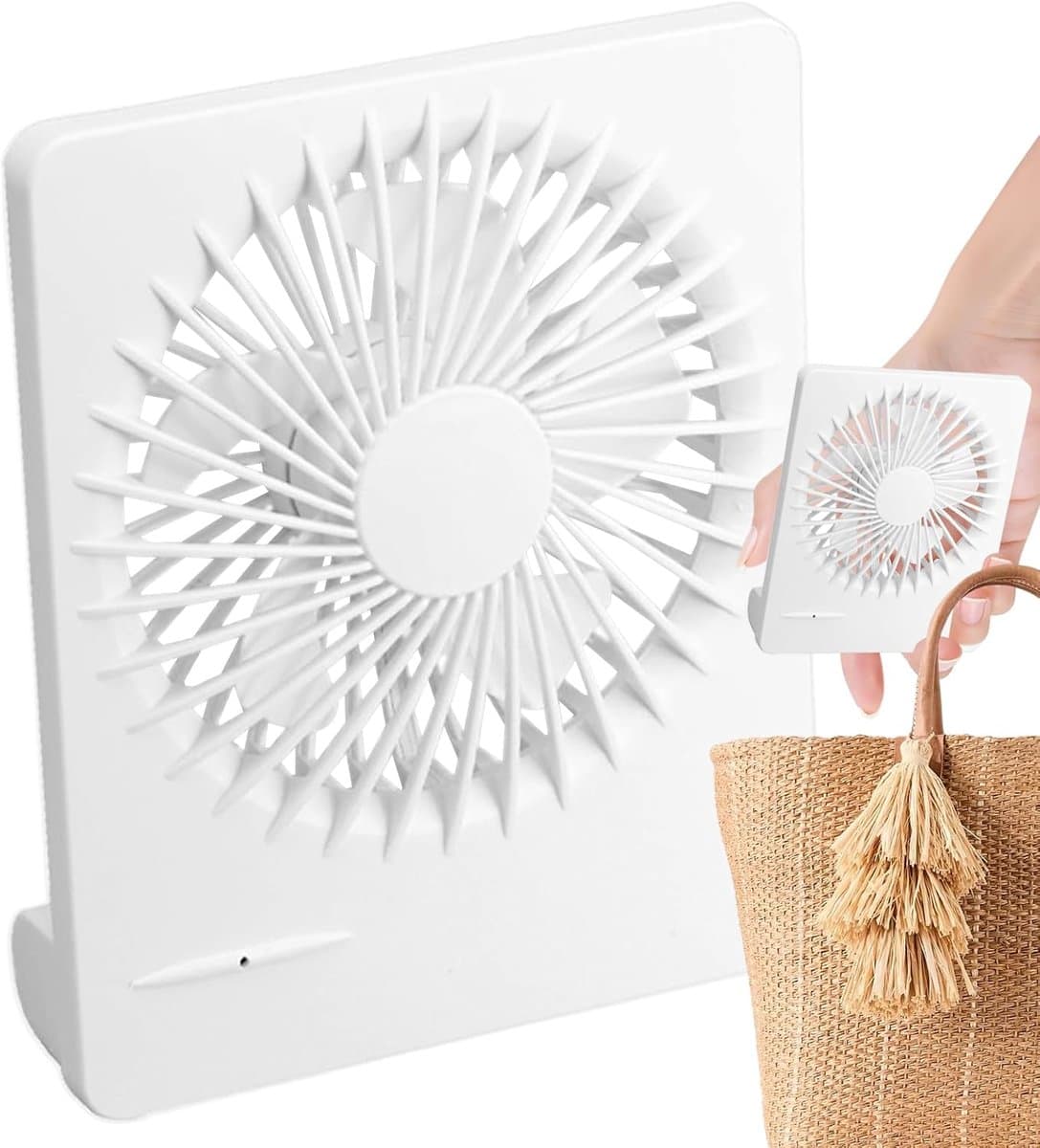 Elektrische Tafelventilator - Persoonlijke Koeler - Frisse Lucht - Stille Werking - 17.5 cm - Wit — afbeelding 1