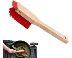 Maaidek Schraper - Grasmaaier Reiniger - Onderhoud Gazonmaaier - Verfveilige Reiniging - 40.5 cm - Houten Borstel