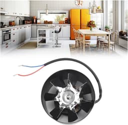 Kanaalventilator Afzuigkap - Inline Ventilator - Oliedampen Afvoeren - Sterke Wind - 100 Mm - Wit — thumbnail 3