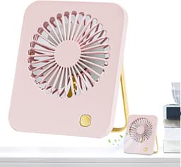 Bureauventilator - Kleine ventilator - Persoonlijke koeling - 180° verstelbaar - 165 cm - Roze — thumbnail 1