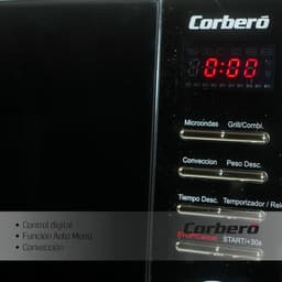 Magnetron met Grill - Oven combi - Snel maaltijden bereiden - Intelligent automatisch menu - 23 liter inhoud - Zwart RVS — thumbnail 2