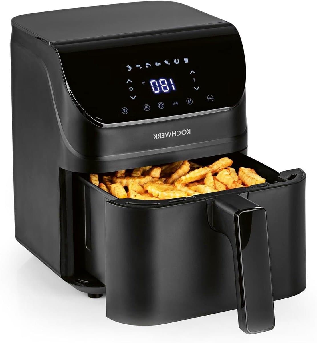 Digitale Airfryer - Hete Lucht Frituurpan - Gezond Koken - Draai Herinnering - 4 Liter - Zwart — afbeelding 1