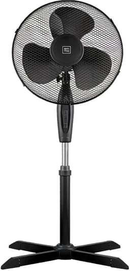 Bresht Ventilator - In hoogte verstelbaar - Stille werking - Drie snelheden - Veiligheidsrooster - Zwart - 40 × 40 × 105-125 cm — thumbnail 1