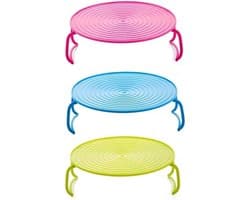 SnelShoppen - 3 Laags Magnetron Stoomrek - Ronde Stoomplaat - Kunststof Stoomrooster - Magnetron Accessoire - Voor Keuken en Feest