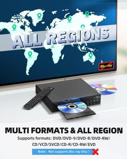 DVD Speler voor TV - HDMI & RCA - Regiovrij - 1080P Full HD - USB-Ingang - CD/DVD Speler - Afstandsbediening — thumbnail 4