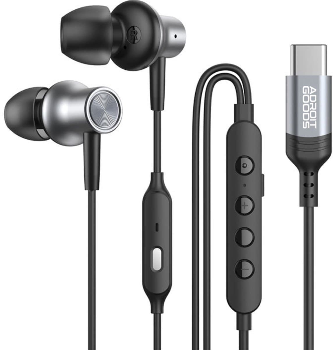 AdroitGoods In-Ear Oordopjes Type-C Bedraad HiFi Koptelefoon met Microfoon Noise Cancelling Gaming Muziek Sport Universeel — afbeelding 1