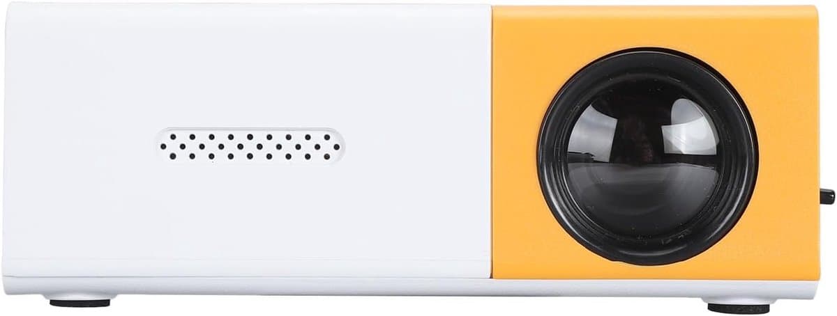 SnelShoppen - Mini LED Projector 1080P Full HD Draagbare Buitenfilm Projector met WiFi, Meerdere Poorten en EU Stekker voor Camping en Thuisgebruik — afbeelding 1