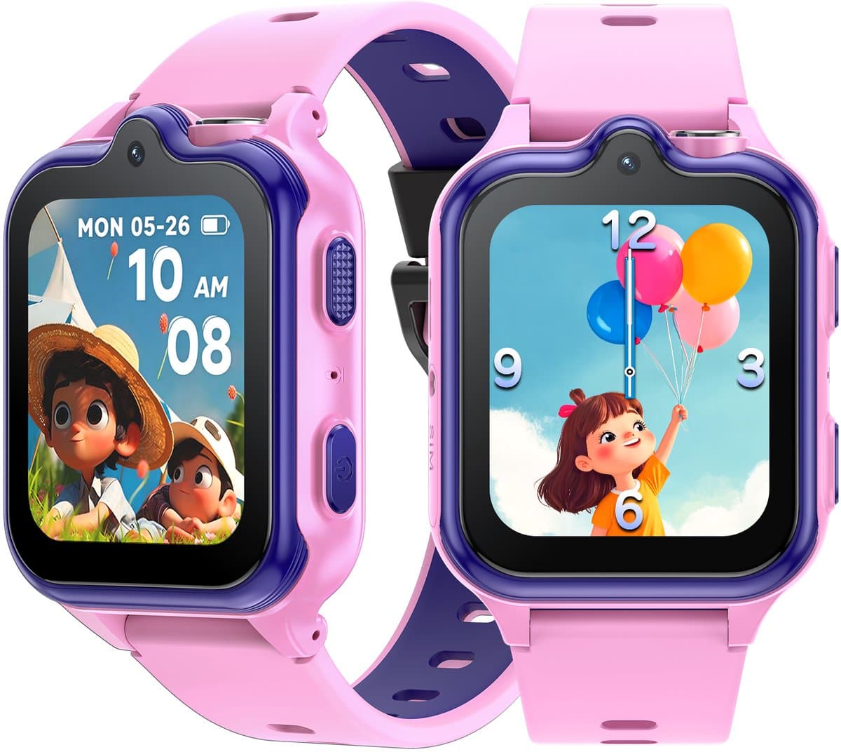 DOOGEE Anyscene S3 4G - GPS Horloge Kind - Smartwatch Kinderen - Video oproepen - Android OS - 1,72" inch HD Scherm - 2GB+16G - 900mAh - GPS/LBS/WiFi Locatie - Hartslag & Bloeddruk Monitor - IP68 Waterdicht - Geschikt voor iPhone en Android - Roze — afbeelding 1