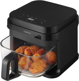 Heteluchtfriteuse - Gezond Frituren - Lekkere Maaltijden - Glazen Frituurmand - 55 Liter - Zwart — thumbnail 1