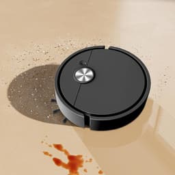 Reinigingsrobot Bureau - Mini Stofzuiger - Kruimels Verwijderen - Slimme Navigatie - 27.5 x 26.4 cm - Zwart — thumbnail 2