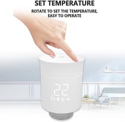 Radiatorthermostaat - Slimme thermostaat - Energie besparen - Raamdetectie - 219 Gram - Wit — thumbnail 4