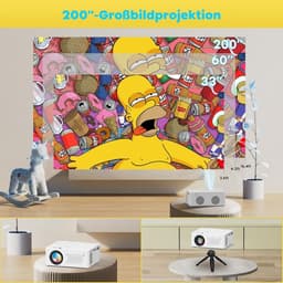 Mini Beamer - Draagbare Projector - Full HD 1080P - Bluetooth 5.1 - Voor Buiten- en Thuisgebruik — thumbnail 5