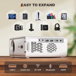 Mini Videoprojector - 4K - Autofocus en Keystone Correctie - Draagbaar en Wifi - Voor Thuisbioscopen — thumbnail 5