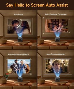 Mini Smart Beamer - Draagbare Projector - 4K Ondersteuning - WiFi 6 en Bluetooth 5.4 - Voor Thuis en Buiten — thumbnail 3