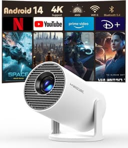 Draagbare Projector - Compact - 4K Ondersteuning - 180° Draaibaar - Voor Thuisbioscoop en Buitengebruik — thumbnail 1