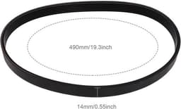 Aandrijfriem Rubber 14mm Breedte - Gesloten Lus - 490mm Omtrek - Compatibel met Qualcast M2E1032M/M2E1232M - Duurzaam - Slijtvast - Grasmaaierriem — thumbnail 1