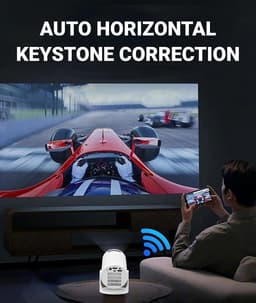 1080P Kleine Projector, Draadloze Getrouwheid, 270 ° Verstelbare LED, Draagbare Filmprojector voor Android-telefoon USB TV Stick-laptop, 8000LM 150-inch Gigantisch Scherm, Thuis — thumbnail 5