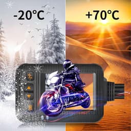 Motorfiets Dashcam - Rijrecorder DVR - Veilige Rit - Dubbele HD-lens - 2 Inch Scherm - Zwart — thumbnail 2