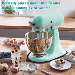 Keukenmixer Glijmat - Mixer Onderlegger - Apparaten Verplaatsen - Dubbelzijdig Ontwerp - 40 x 27 cm - Zwart — thumbnail 3