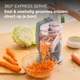 Compacte Keukenmachine - Alles in één - Maaltijden Bereiden - Direct op bord snijden - 1.3 Liter Kom - Zilver — thumbnail 5