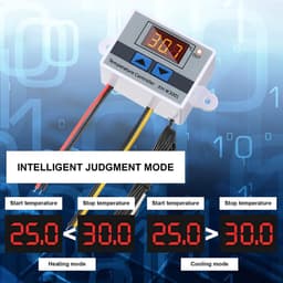 SnelShoppen - Digitale LED Temperatuurcontroller Module - W3001 Thermostaat Schakelaar met Waterproof Probe - -50℃ tot 110℃ Programmeerbare Verwarming — thumbnail 4