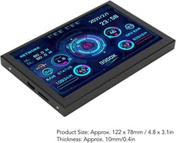 SnelShoppen - AIDA64 Mini Display USB IPS 5 Inch PC Monitor Temperatuurweergave CPU RAM HDD Type C - Secundaire Scherm — thumbnail 5