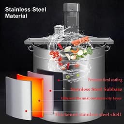 Keukenmixer - Voedselmixer - Automatisch Mengen - Dubbele Schraper - 25 Liter - Zilver — thumbnail 2