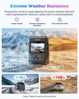 Dashcam Voor Auto - Ritregistratie Camera - Veilig Onderweg - QHD 1600P HDR - 140° Groothoek - Zwart — thumbnail 5