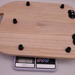 Keukenmachine glijmat - Apparaat slider - Gemakkelijk verplaatsen - Werkblad bescherming - 41 cm diameter - Houtkleur — thumbnail 2
