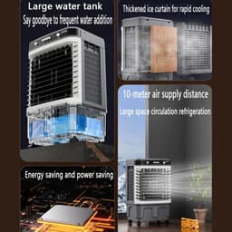 Verdampingskoeler - Mobiele ventilator - Buiten verkoelen - Groot dubbel waterreservoir - 90 cm - Mechanisch — thumbnail 4