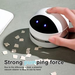 Mini Tafelstofzuiger Draadloos USB-oplaadbaar, Compacte Bureau Stofzuiger met Hoge Zuigkracht voor Kruimels op Kantoor en Thuisgebruik — thumbnail 3