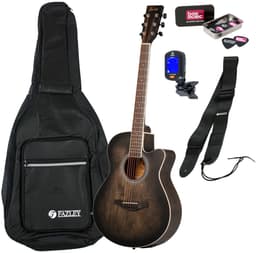Westerngitaar - incl. gigbag, stemapparaat, band en plectrum - Zwart Fazley W55-COL-BK-EQ — thumbnail 1