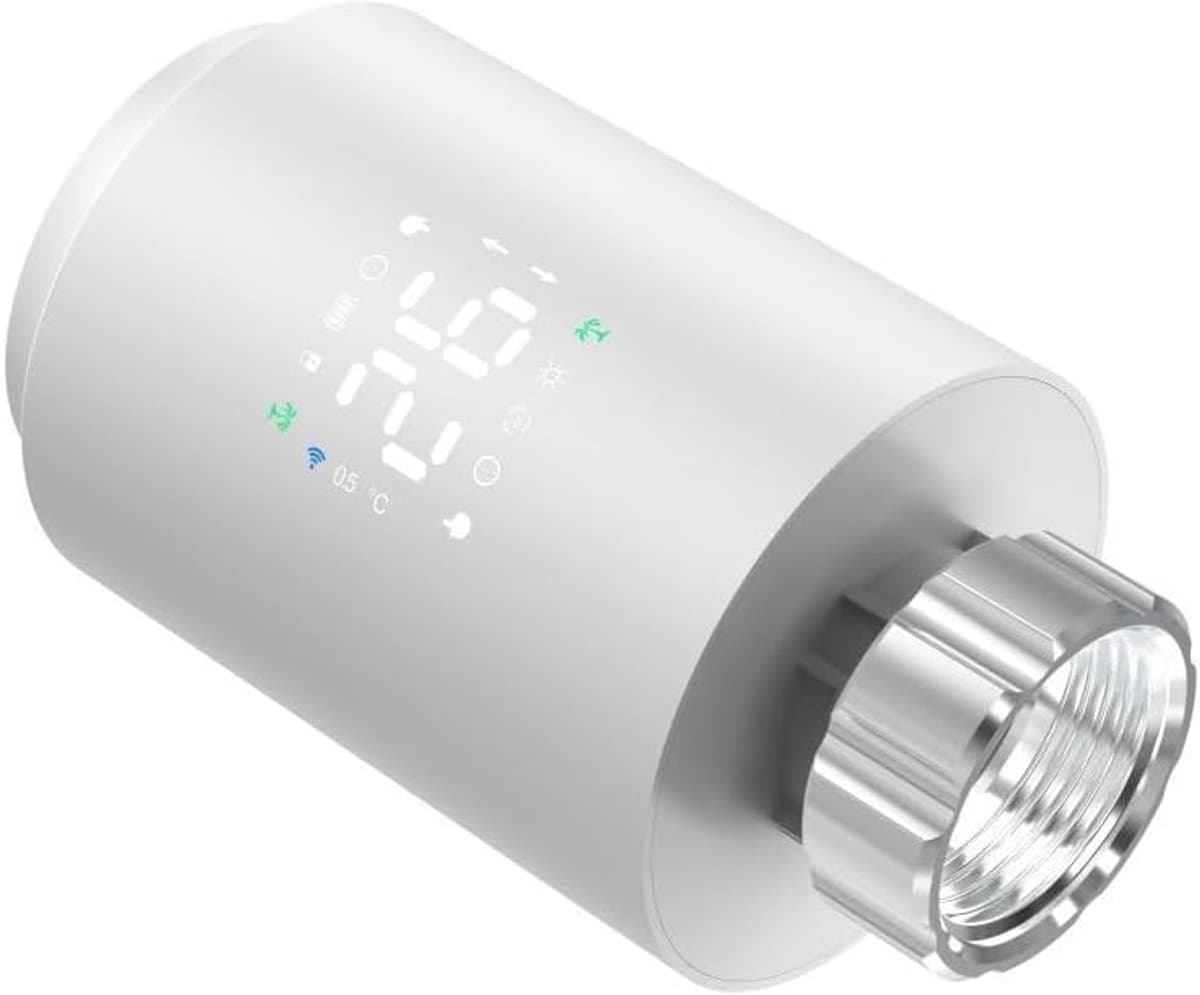 Slimme Radiator Klep - Thermostaat Klep - Temperatuur Regelen - App Bediening - 10 x 6 x 3 cm - Wit — afbeelding 1