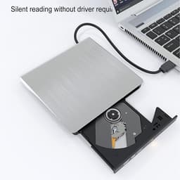 Externe schijfaandrijving - Disc reader writer - Data overzetten - Hoge snelheid USB 3.0 - Compact formaat - Wit — thumbnail 5